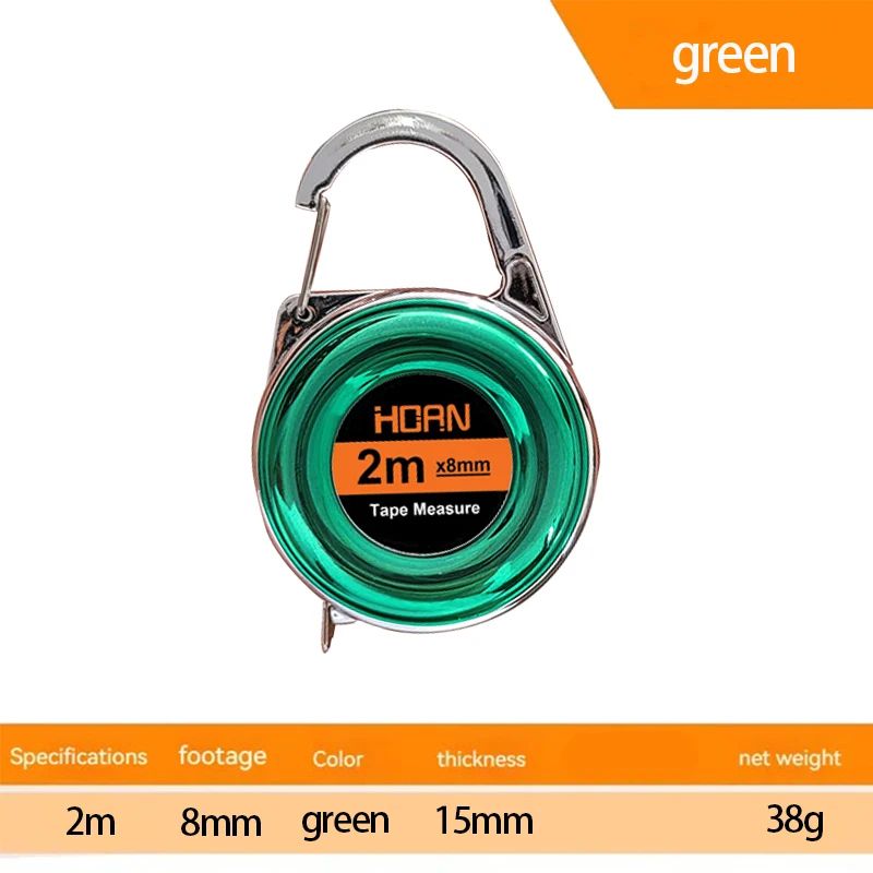 Mini Steel Keychain Tape Measure  PocketReady 2M Ruler For Everyday Precision 8