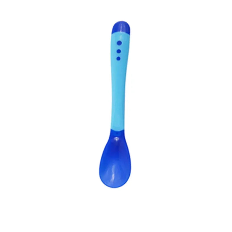 Plastic Baby Spoons Baby Temperature Change Fork Spoon Heat Sensitive Kids Tableware Small Toddlers 4