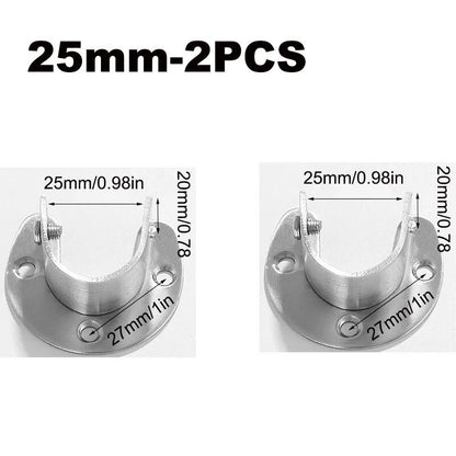 Stainless Steel Flange Rod Support Bracket For Wardrobe  Curtain Tubes 10