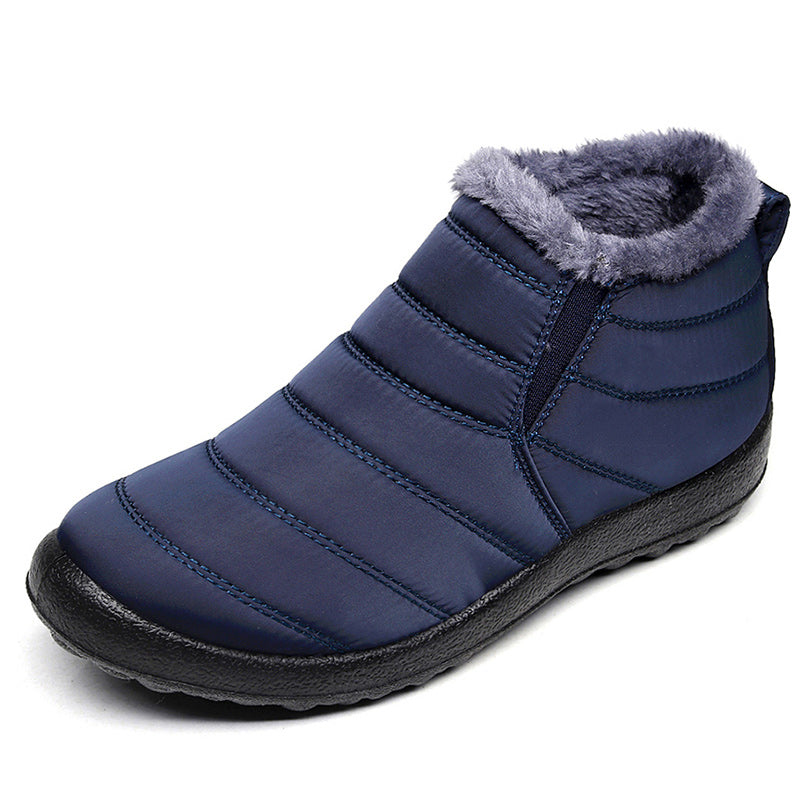 Winter Boots For Men Slip On Fur Waterproof Casual Ankle Boots Snow Booties Warm Mens Shoes 9