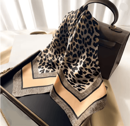 Silk Feeling Square Scarf For Women 4