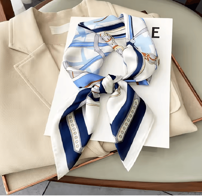 Silk Feeling Square Scarf For Women 5