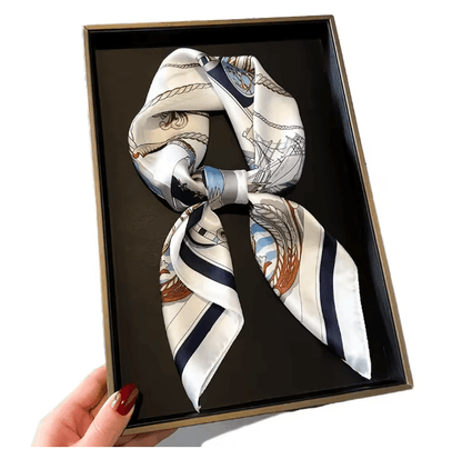 Silk Feeling Square Scarf For Women 6