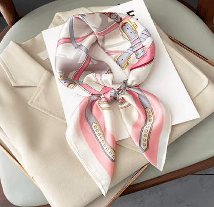 Silk Feeling Square Scarf For Women 8