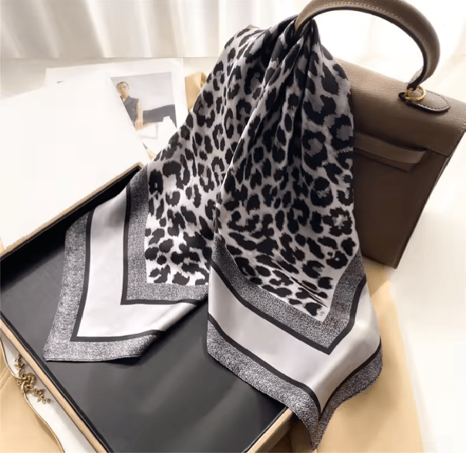 Silk Feeling Square Scarf For Women 10