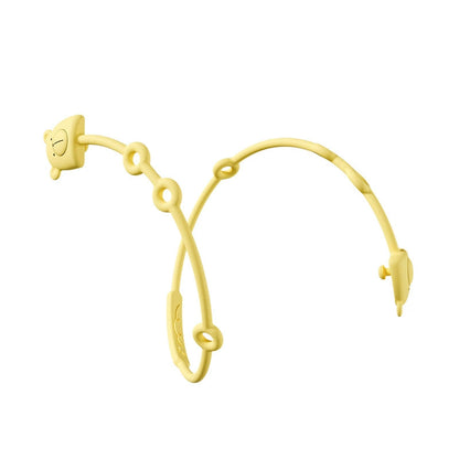 Adjustable Silicone Antilost Chain Strap Bear Shape Pacifier Holder Baby Teether Toys Leashes 6