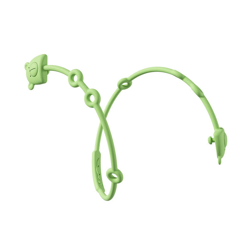 Adjustable Silicone Antilost Chain Strap Bear Shape Pacifier Holder Baby Teether Toys Leashes 7