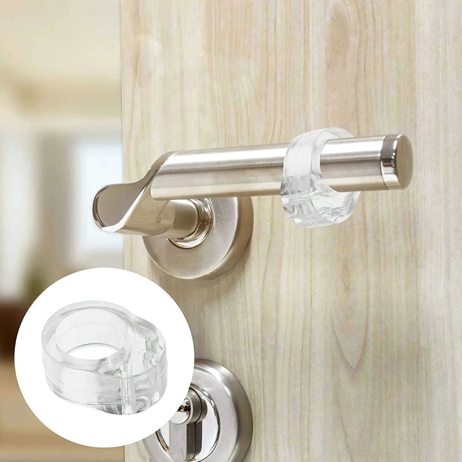 Door Stopper Silicone Gel Handle Buffer, Transparent Door Knob Bumper, Furniture Protector Pad