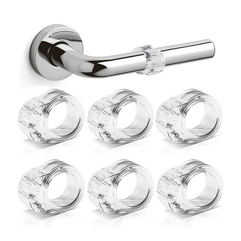 Door Stopper Silicone Gel Handle Buffer Transparent Door Knob Bumper Furniture Protector Pad 3