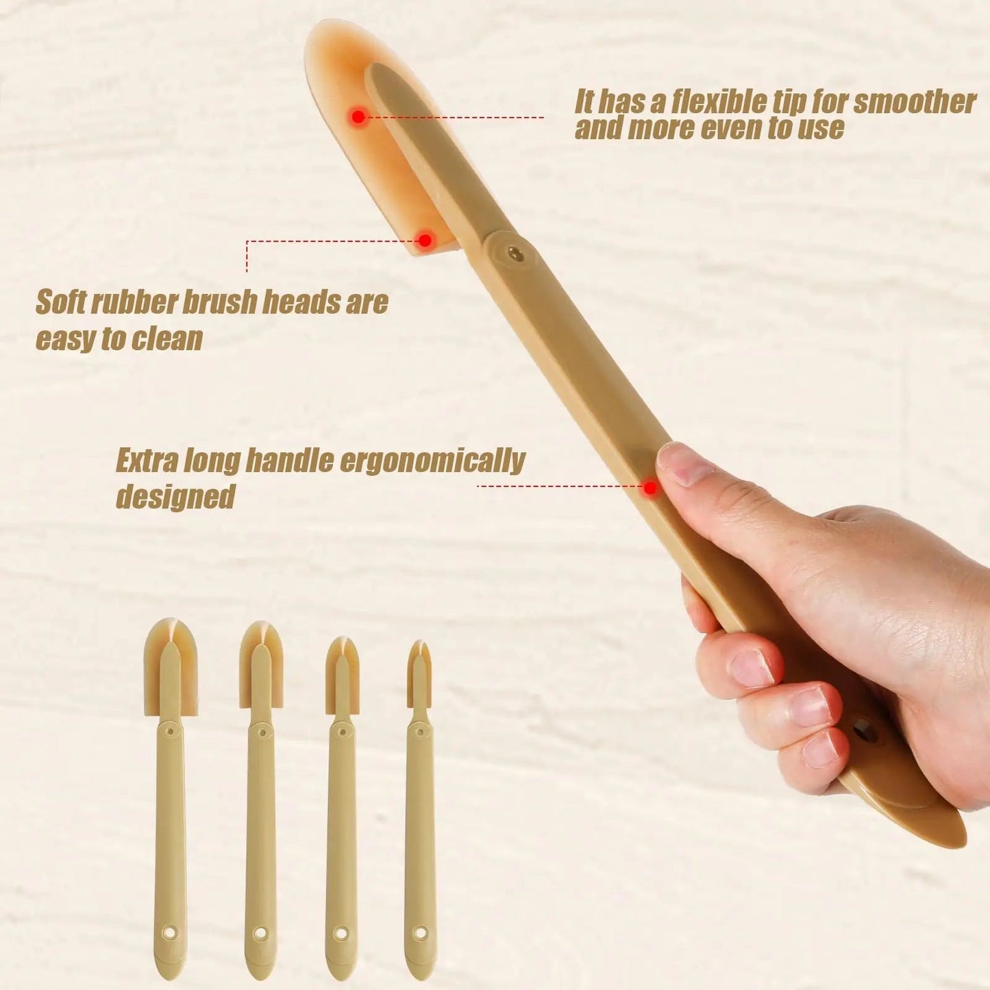 ExtendedLength Silicone Caulk Finishing Spatula Set 3