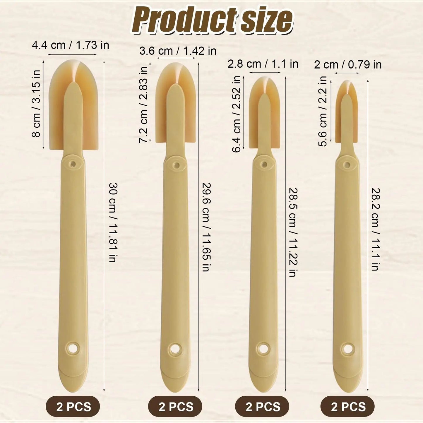 ExtendedLength Silicone Caulk Finishing Spatula Set 1