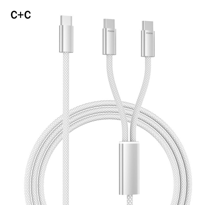 Charging Cable Dual Type C Cable For Fast Charging And Data Sync PD USB Splitter 2