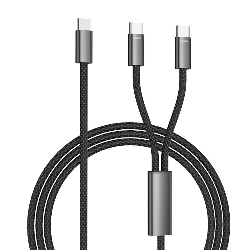 Charging Cable Dual Type C Cable For Fast Charging And Data Sync PD USB Splitter 4