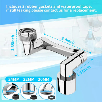 Universal Swivel Faucet Extender  1080 DualMode Rotating Sprayer For Kitchen  Bathroom 1