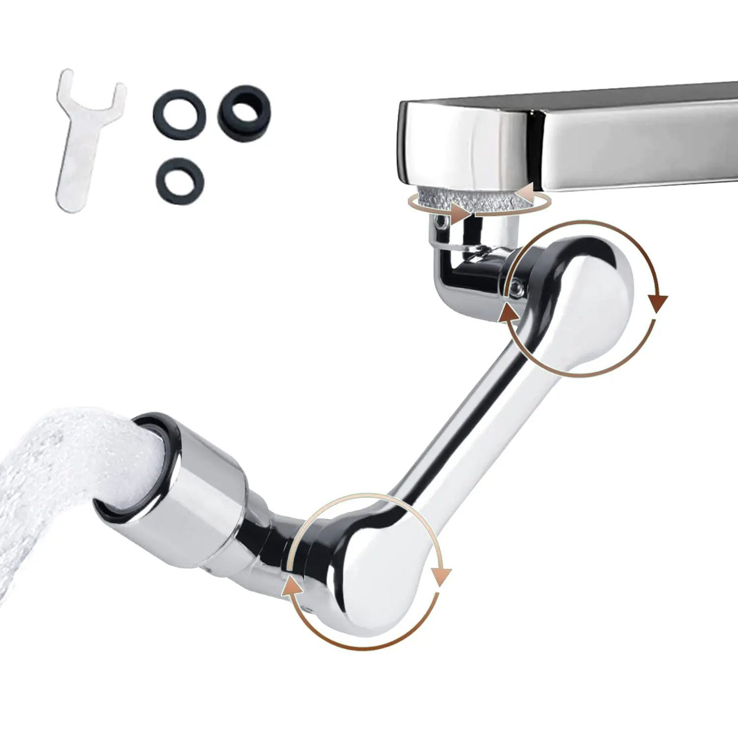 Universal Swivel Faucet Extender  1080 DualMode Rotating Sprayer For Kitchen  Bathroom 8