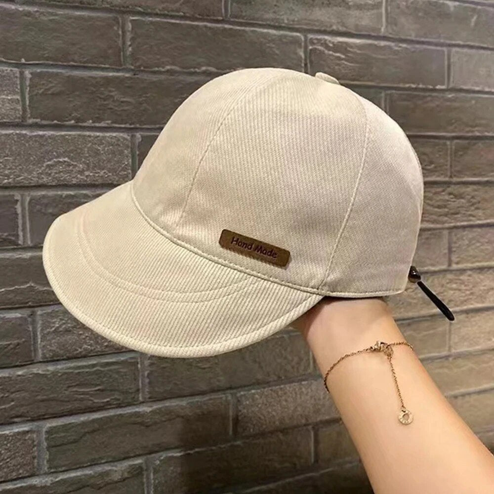 Adjustable Women's Foldable Sunhat, Summer Beach Fisherman Hat, Cotton UV Protection Bucket Cap, Wide Brim Outdoor Cap