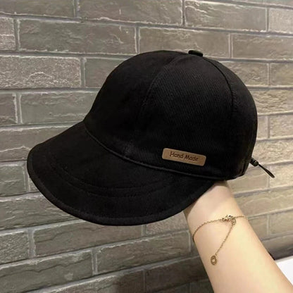 Adjustable Women's Foldable Sunhat, Summer Beach Fisherman Hat, Cotton UV Protection Bucket Cap, Wide Brim Outdoor Cap