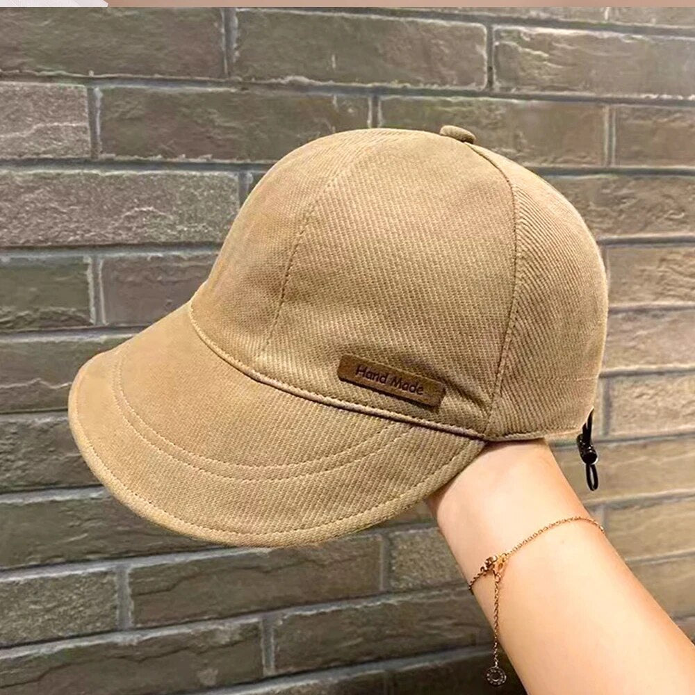 Adjustable Women's Foldable Sunhat, Summer Beach Fisherman Hat, Cotton UV Protection Bucket Cap, Wide Brim Outdoor Cap