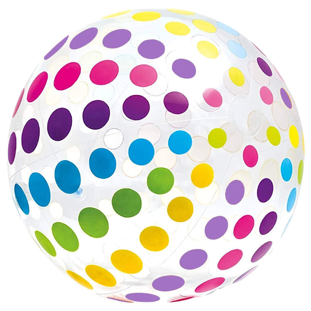 Inflatable Beach Ball Colored Striped Transparent Ball Pool Party Games 6