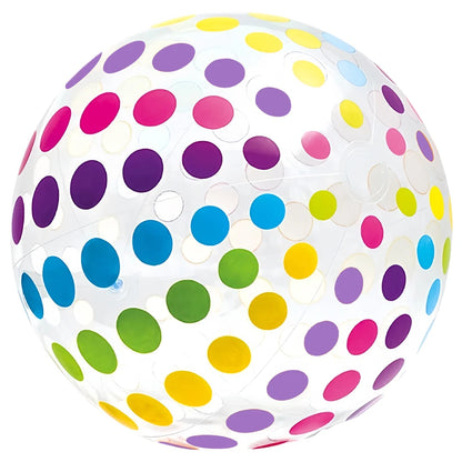 Inflatable Beach Ball Colored Striped Transparent Ball Pool Party Games 6