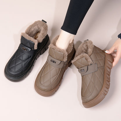 Waterproof Short Snow Boots Winter New Model Fleece Anti Slip Warm Womens Boots 5