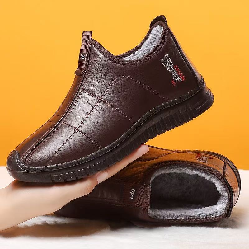 Waterproof Winter Men's Shoes Anti-Slip Warm Thick Walking Boots