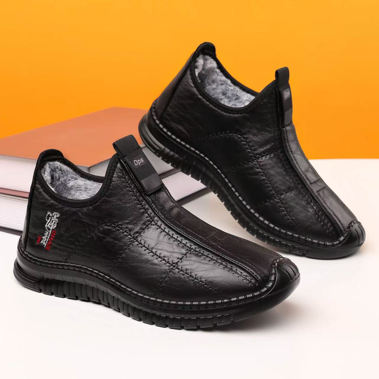Waterproof Winter Mens Shoes AntiSlip Warm Thick Walking Boots 2