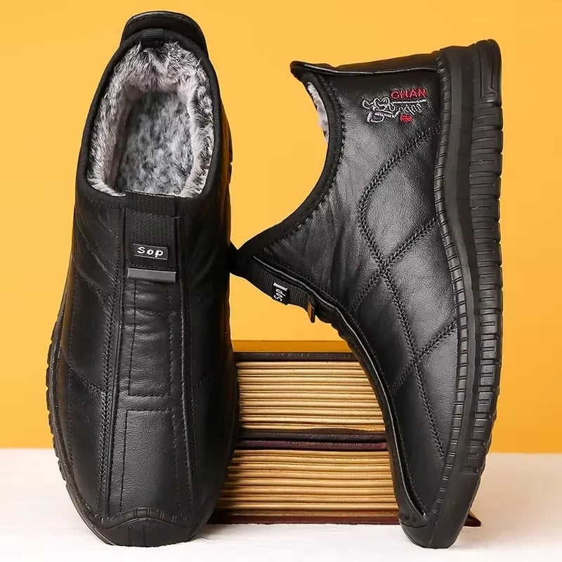 Waterproof Winter Mens Shoes AntiSlip Warm Thick Walking Boots 5