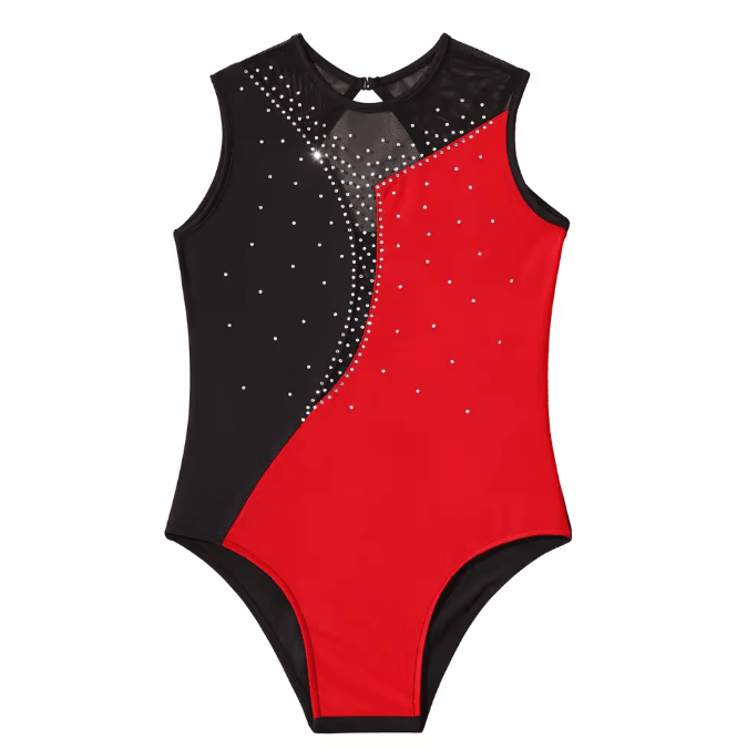 Girls Sleeveless Ballet Leotard and Shorts Dancewear Set