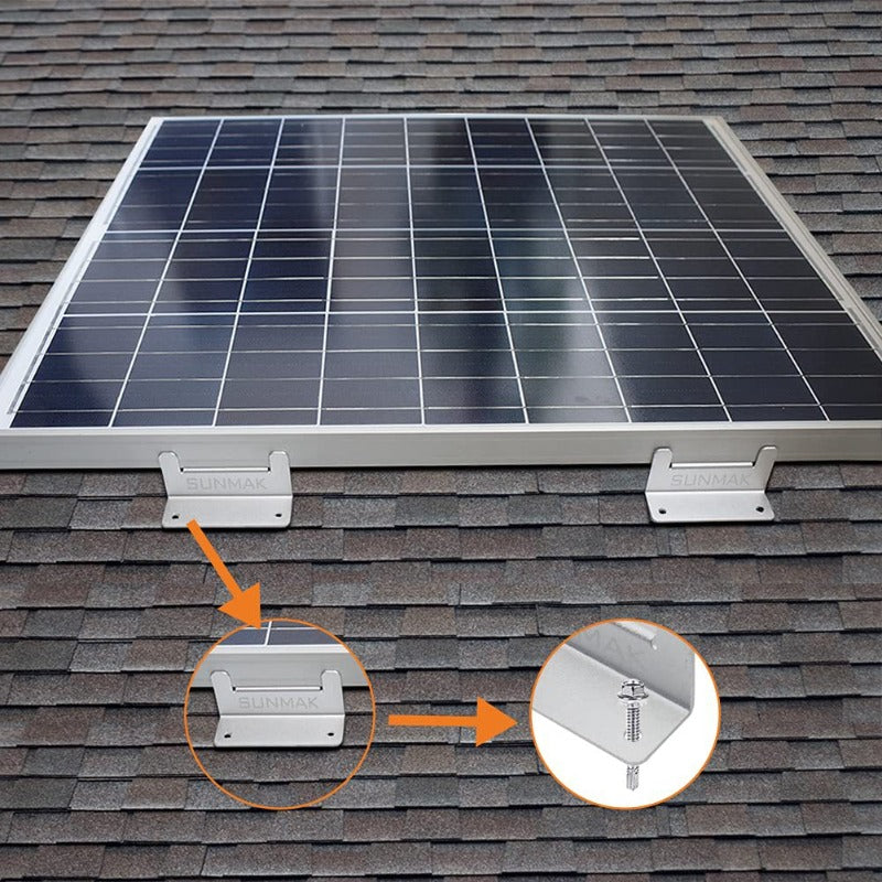 PV Panel Roof Solar Mounting Kit Aluminum Brackets For Car Boat RV Yacht Installation 3