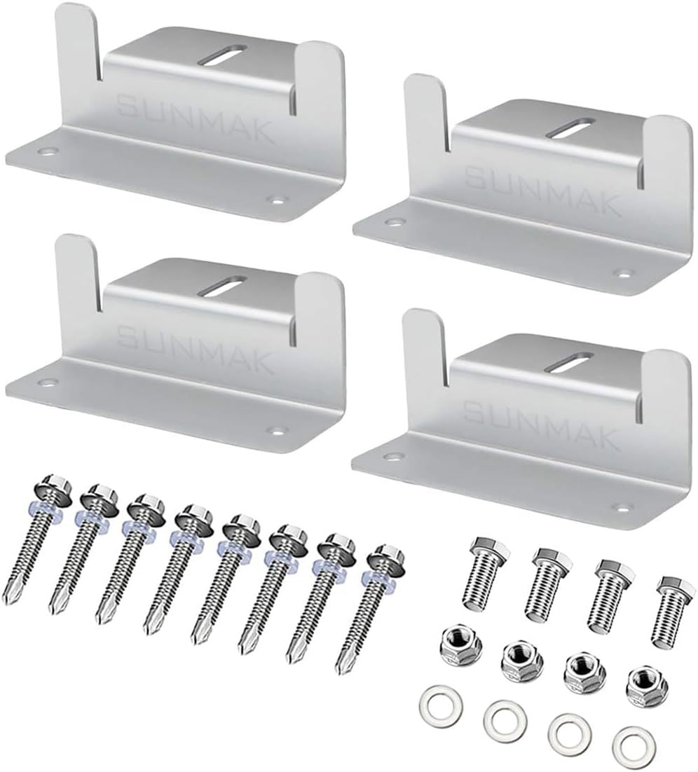 PV Panel Roof Solar Mounting Kit, Aluminum Brackets for Car, Boat, RV, Yacht Installation