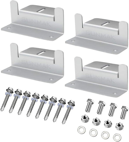 PV Panel Roof Solar Mounting Kit, Aluminum Brackets for Car, Boat, RV, Yacht Installation