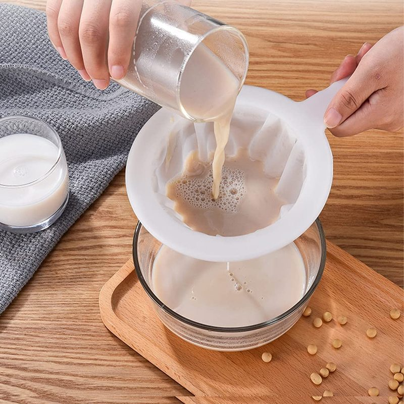 Washable Nylon Ultra Fine Mesh Strainer Spoon Sieve Kitchen Colander For Coffee Tea Juice Soy Milk 2
