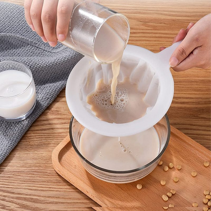 Washable Nylon Ultra Fine Mesh Strainer Spoon Sieve Kitchen Colander For Coffee Tea Juice Soy Milk 2