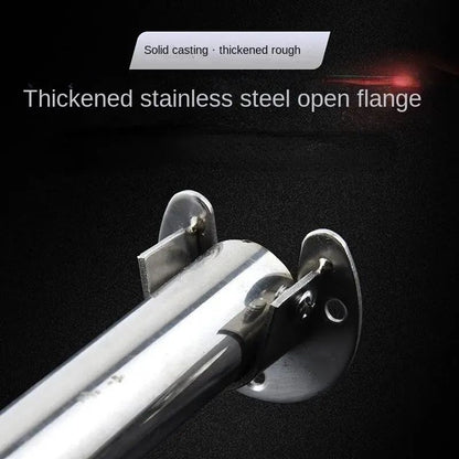 HeavyDuty 304Stainless Steel Wardrobe  Curtain Rod Bracket Fixed Wall Flange Support 3