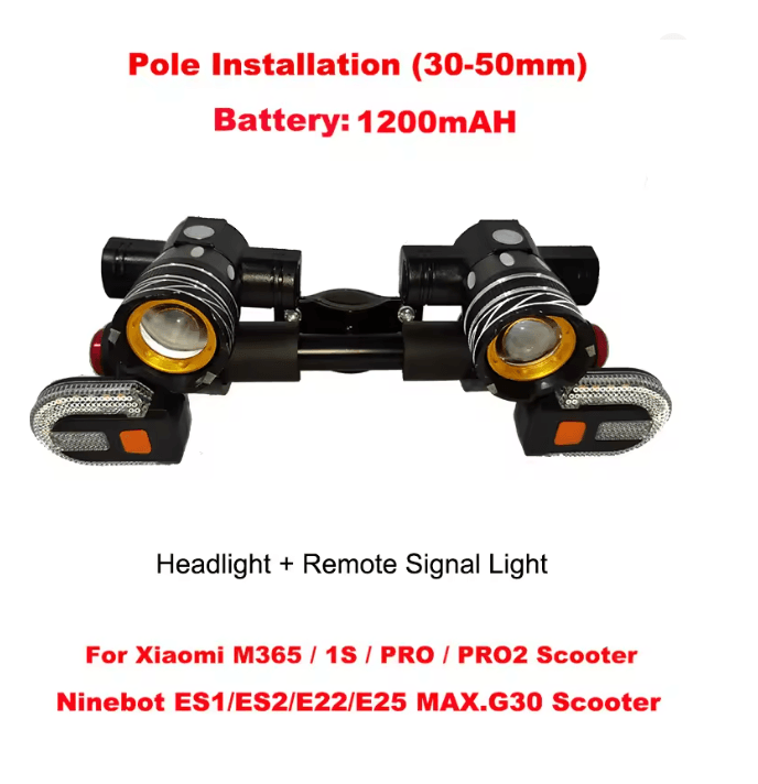 LED USB Rechargeable Scooter Headlight 5