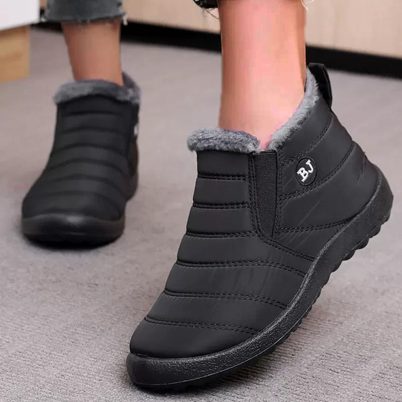 New Women Boots Waterproof Ankle Boots Casual Slip On Platform Fashion Snow Boots Winter Shoes For  1