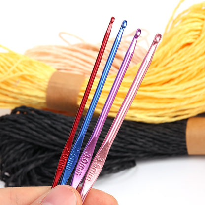 Metal Handle Crochet Hook Colorful Aluminium Knitting Needles 3