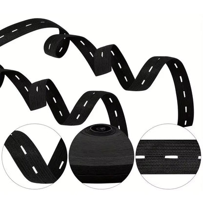 Braided Elastic Stretch Belt, 5M Button Hole Elastic Belt, DIY Sewing Clothing Accessories