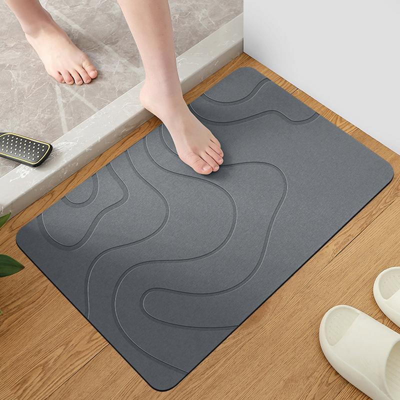 Diatomite Stone Shower Mat, Soft Water Absorption Bath Mat, Quick Drying Diatom