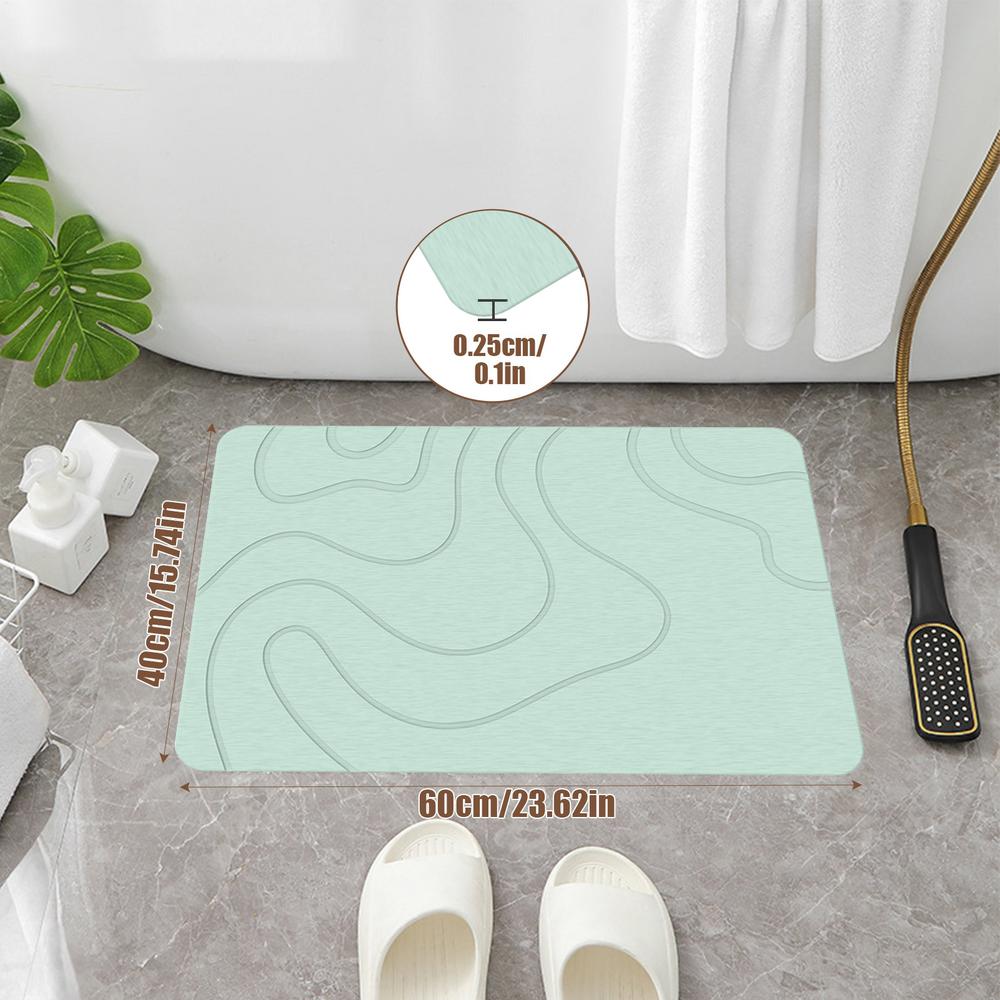 Diatomite Stone Shower Mat, Soft Water Absorption Bath Mat, Quick Drying Diatom