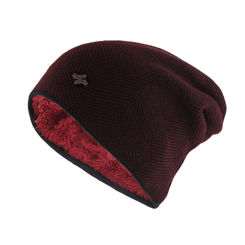 Unisex Winter Warm Beanie Hat For Men Cotton Wool Skullies Fashion Knitted Hat Solid Outdoor Gorro  2
