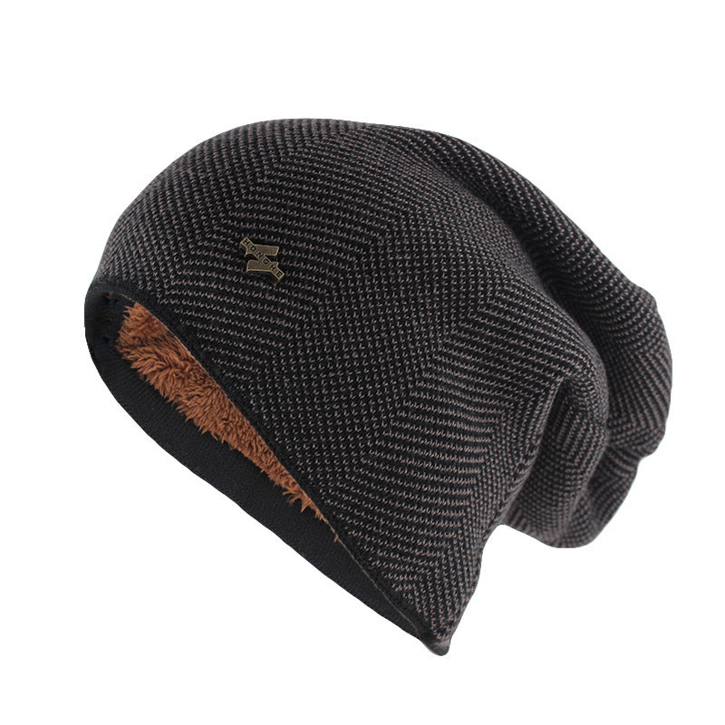 Unisex Winter Warm Beanie Hat For Men Cotton Wool Skullies Fashion Knitted Hat Solid Outdoor Gorro  4