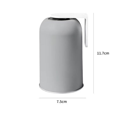 Magnetic Mouthwash Cup Stainless Steel Tooth Brushing Cup Large Capacity Wall Mounted No Punching H 6