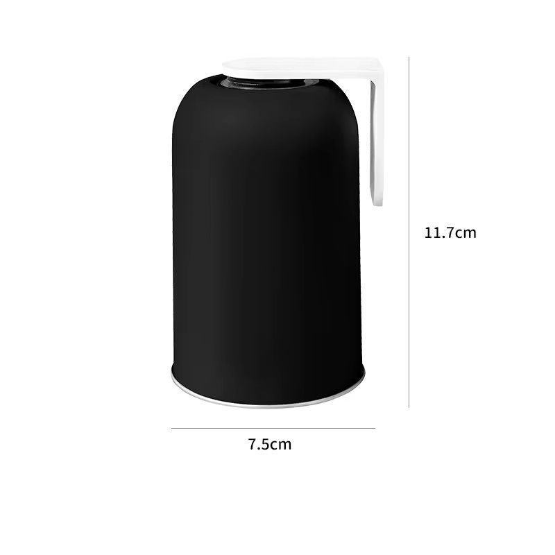Magnetic Mouthwash Cup Stainless Steel Tooth Brushing Cup Large Capacity Wall Mounted No Punching H 7