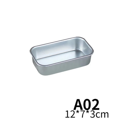 Aluminium Rectangle Baking Cake Mold Non Stick Loaf Pan Bread Tin Tray Brownie Pastry Baking Gadget 6