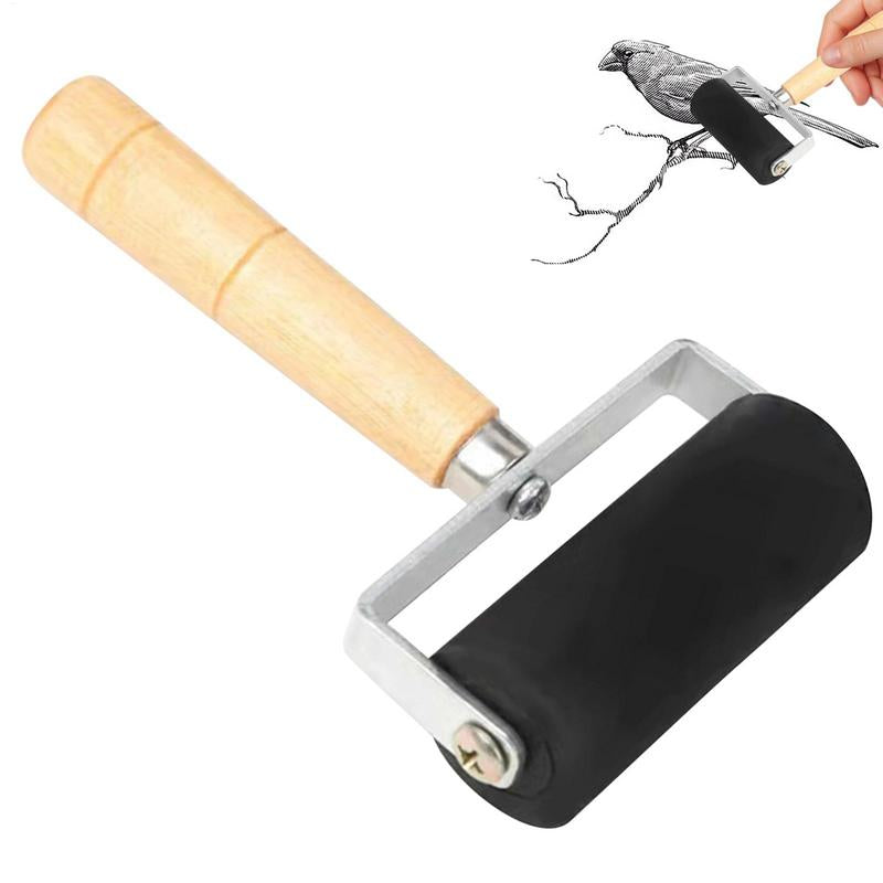 Small Rubber Roll Paint Brush For Printmaking And Craft Art Tools 1