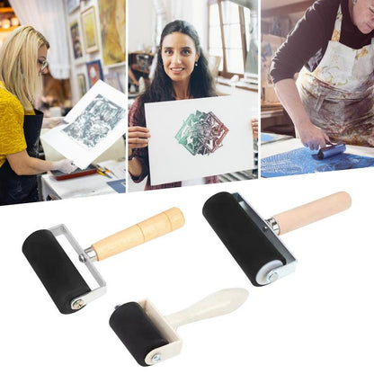 Small Rubber Roll Paint Brush For Printmaking And Craft Art Tools 3