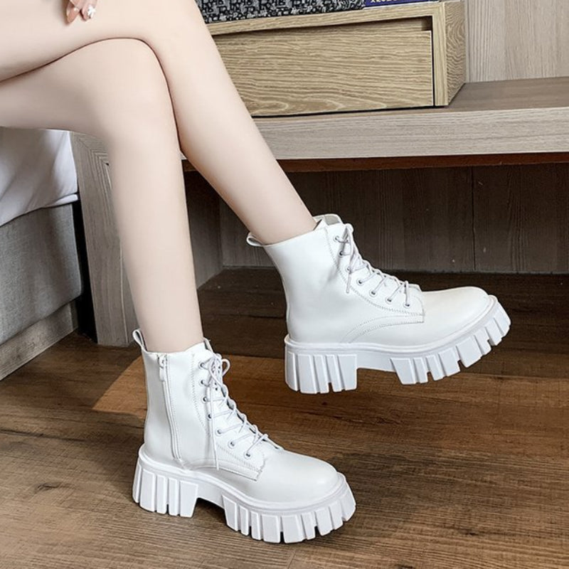 Fashion Comfort Soft Soled Boots New Women Leather Face Boots Casual Nonslip Outdoor Walking Shoes 2