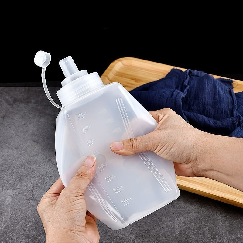 Squeeze Condiment Bottle With Lid Plastic Squeeze Bottle For Jam Salad Dressing Dispenser 4